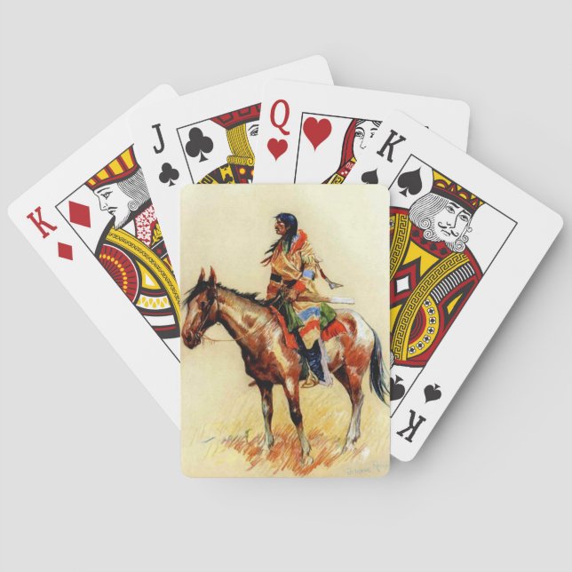 Frederic Remington Western Indian Art “A Breed” Playing Cards (Back)