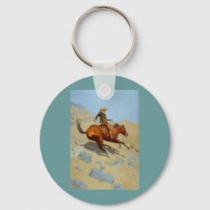 Frederic Remington's The Cowboy (1902) Keychain