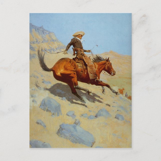 Frederic Remington's The Cowboy (1902) Postcard (Front)