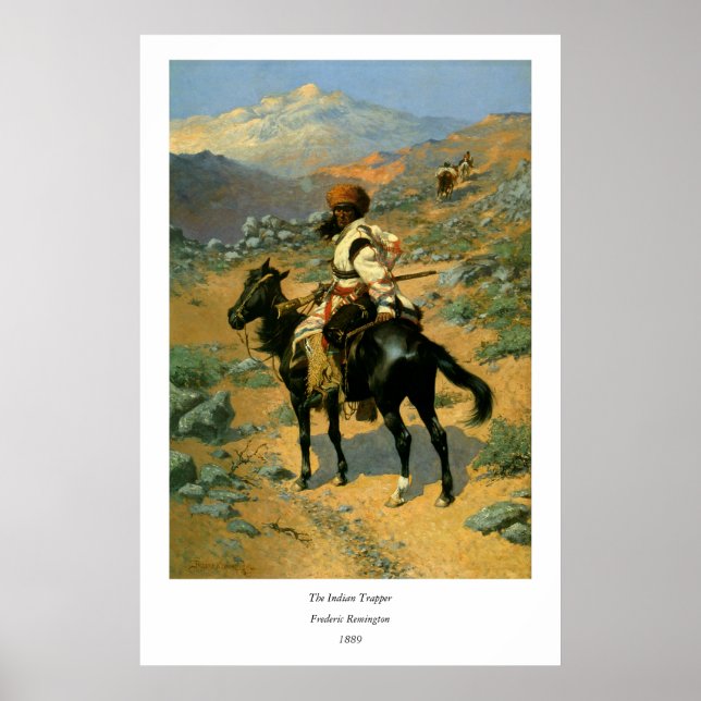 Frederic Remington's The Indian Trapper (1889) Poster (Front)