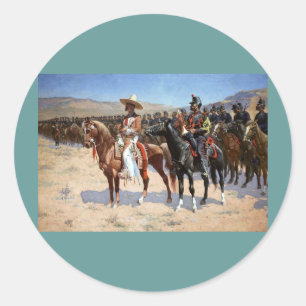 Frederic Remington's The Mexican Major (1889) Classic Round Sticker