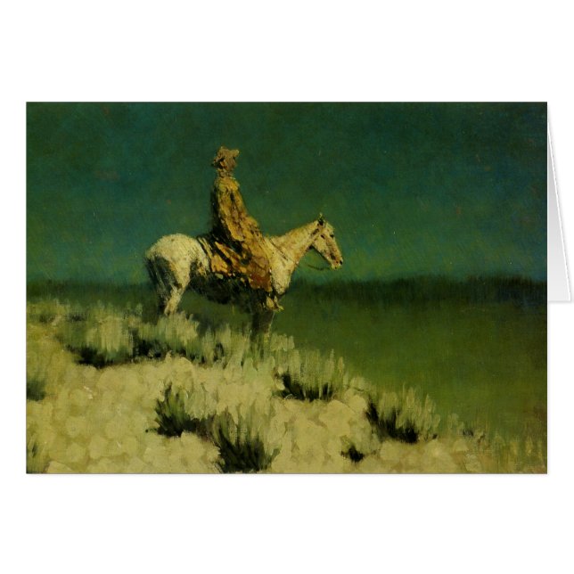 Frederic Remington's The Night Herder (circa 1908) (Front Horizontal)