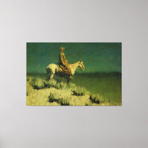 Frederic Remington's The Night Herder (circa 1908) Canvas Print