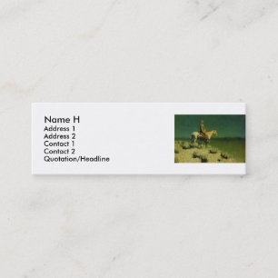 Frederic Remington's The Night Herder (circa 1908) Mini Business Card