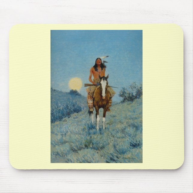 Frederic Remington's The Outlier 1909 Mouse Pad (Front)
