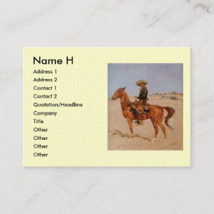Frederic Remington's The Puncher (1895) Business Card