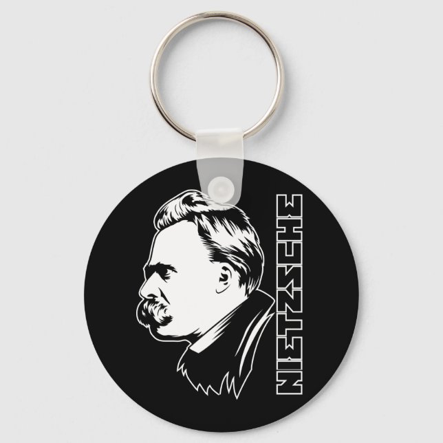 Frederich Nietzsche Portrait Keychain (Front)