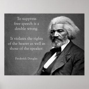Frederick Douglass Free Speech Poster