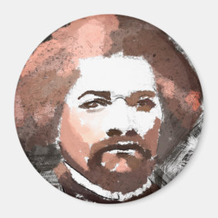 Frederick Douglass Gold Watercolor Painting Magnet