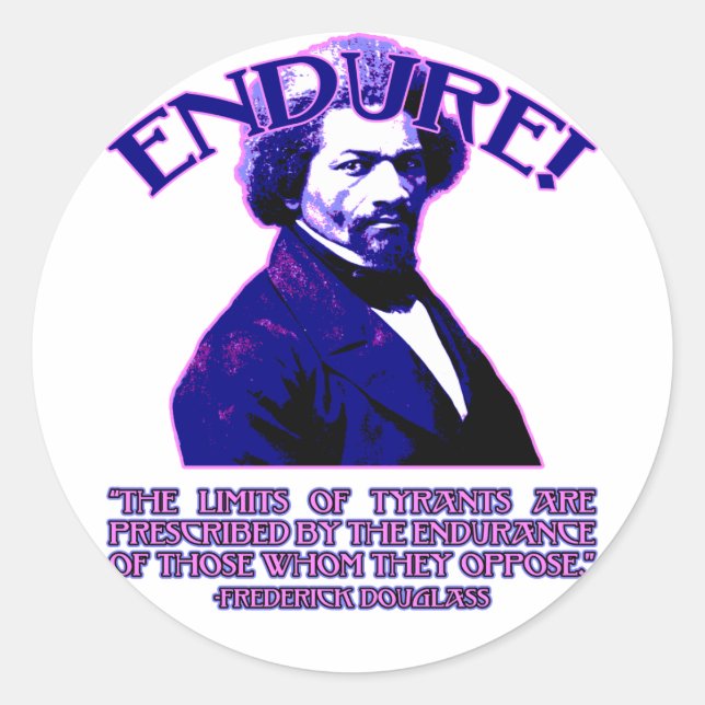 Frederick Douglass Quote: The Limits of Tyrants Classic Round Sticker (Front)