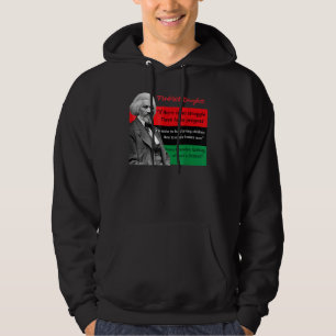 Frederick Douglass Quotes Pan African Flag Black H Hoodie