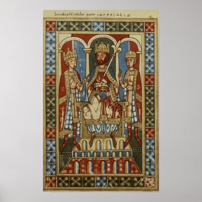 Frederick I with his two sons Poster (Front)