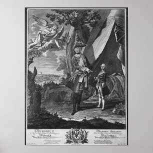 Frederick II and His Nephew Frederick William Poster
