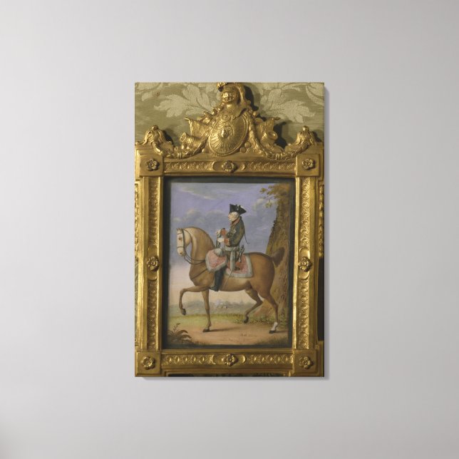 Frederick II on horseback Canvas Print (Front)