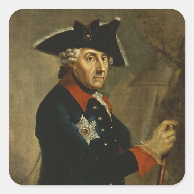 Frederick II the Great of Prussia, 1764 Square Sticker (Front)