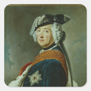 Frederick II the Great of Prussia Square Sticker