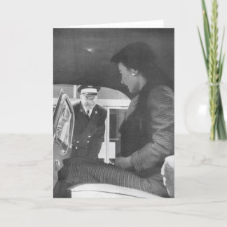 Frederick & Nelson Doorman Greets Customer Card