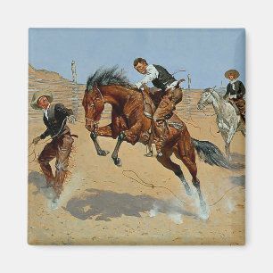 Frederick Remington Western Art “Turn Him Loose” Magnet