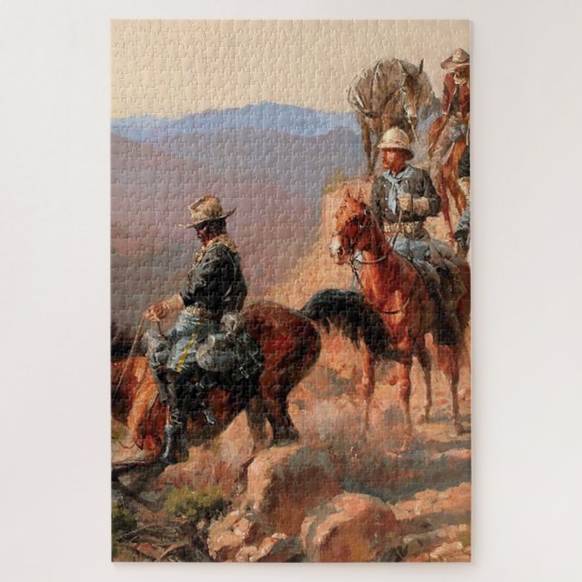 Frederick Remington “With the 10th Cavalry" Jigsaw Puzzle (Vertical)