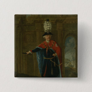 Frederick the Great dressed in the costume 2 Inch Square Button