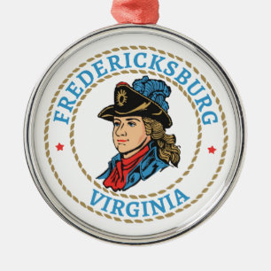 Fredericksburg Virginia Colonial Metal Ornament