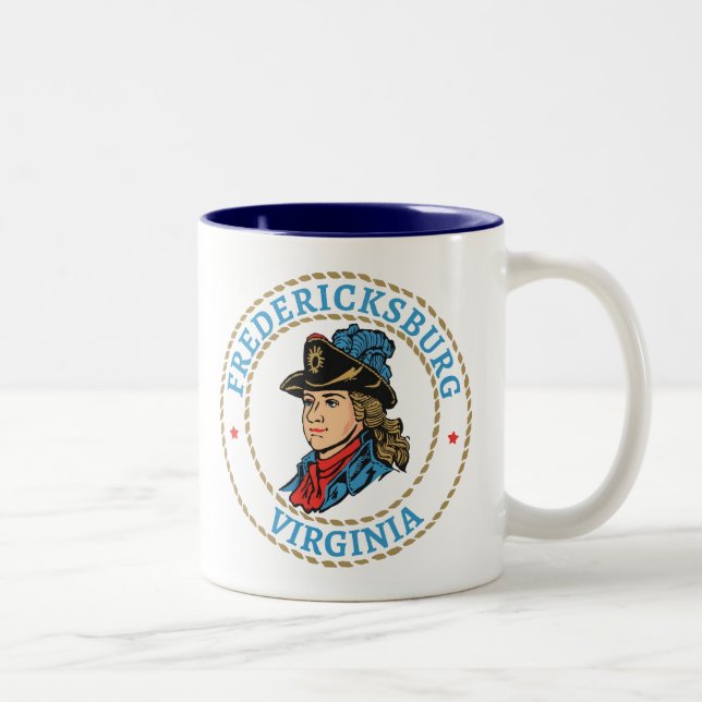 Fredericksburg Virginia Colonial Two-Tone Coffee Mug (Right)