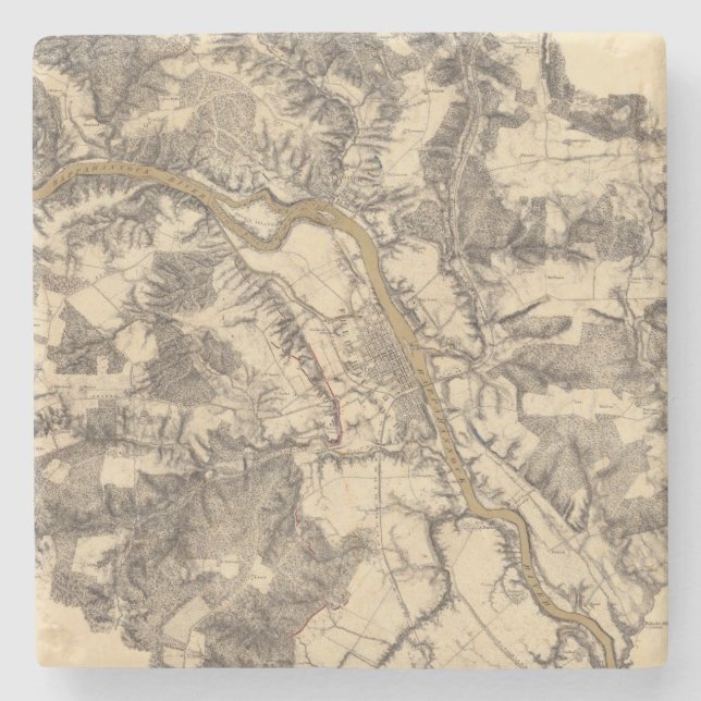 Fredericksburg, Virginia Stone Coaster (Front)