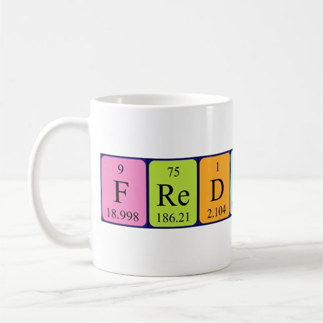 Frederico periodic table name mug (Left)
