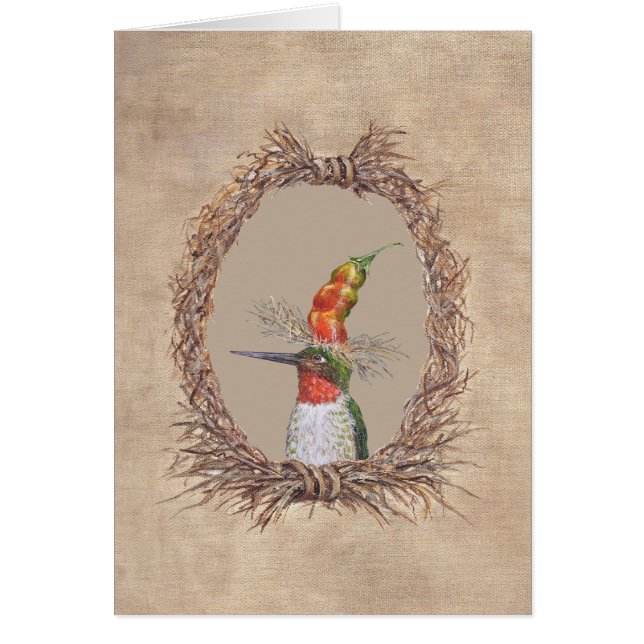 Frederico the hummingbird card (Front)