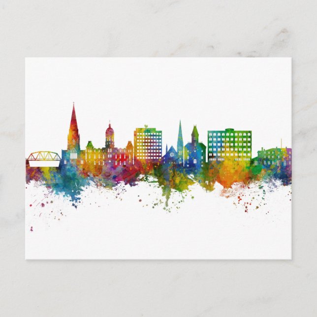 Fredericton Canada Skyline Postcard (Front)