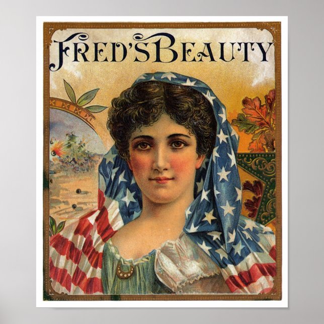 Fred's Beauty Cigar Label Poster (Front)