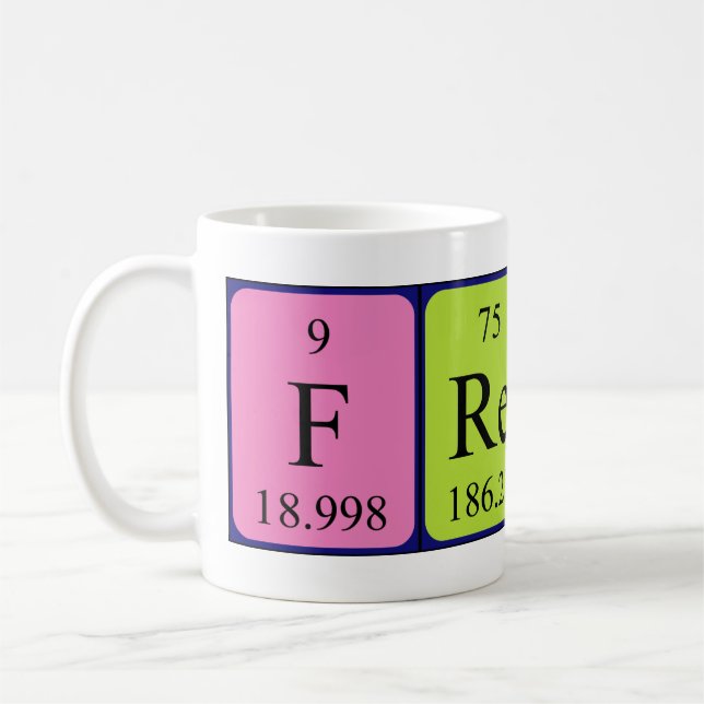 Fredy periodic table name mug (Left)