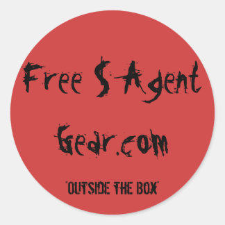 FREE $ AGENT GEAR,red,round,logo,stickers Classic Round Sticker