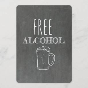Free Alcohol   GROOMSMAN   BEST MAN Funny Proposal Invitation