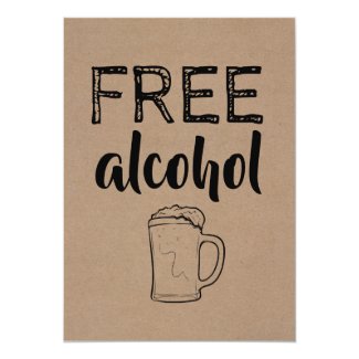 Free Alcohol | GROOMSMAN | BEST MAN Funny Proposal Invitation