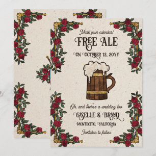 Free Ale Red Roses RPG Themed Wedding Save The Date