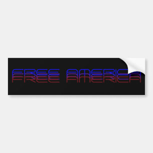 FREE AMERICA BUMPER STICKER