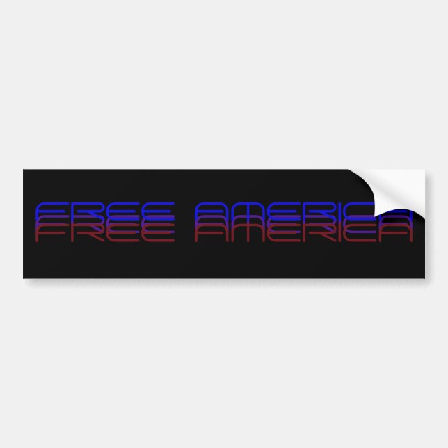 FREE AMERICA BUMPER STICKER (Front)