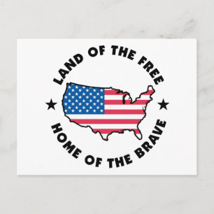 Free and Brave Postcard