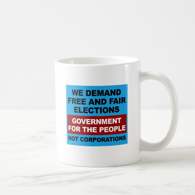 Free and Fair Elections Coffee Mug (Right)