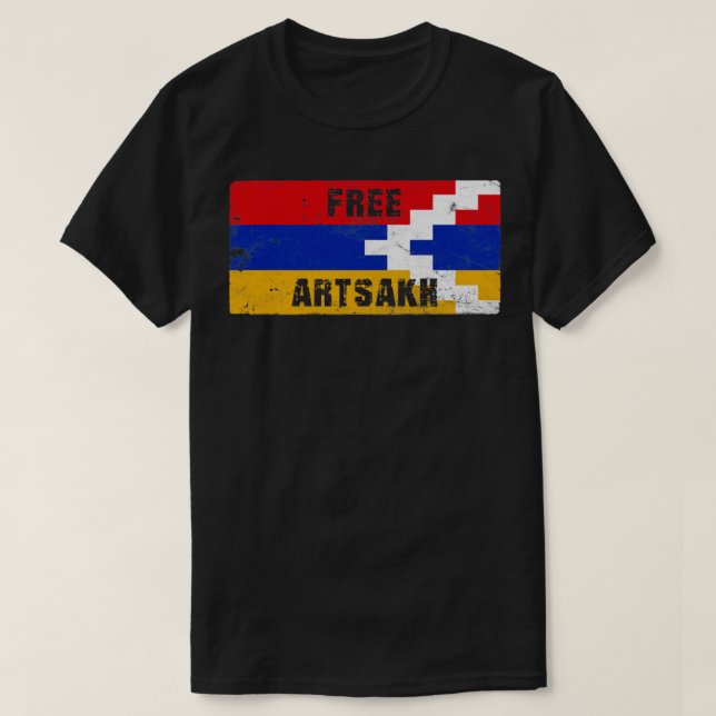 Free Artsakh worn RxTp T-Shirt (Design Front)