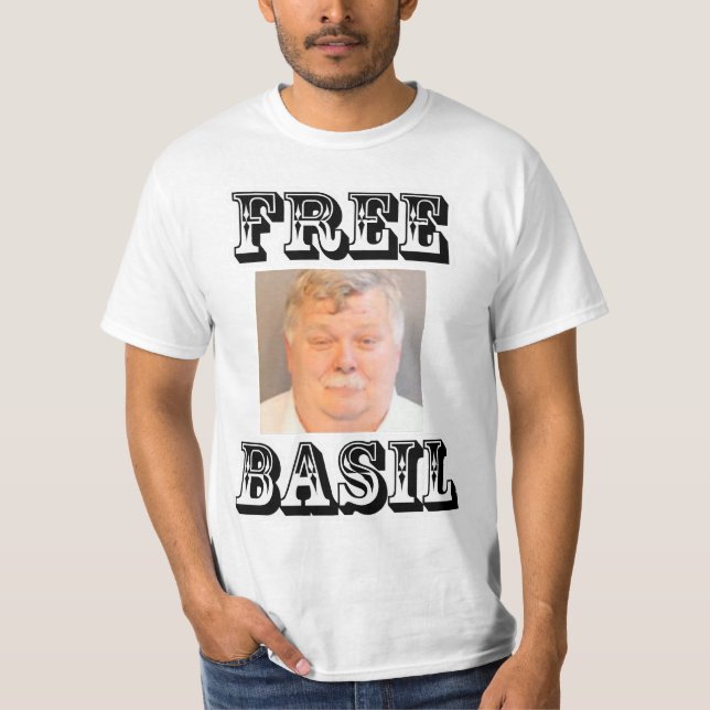 Free Basil B&W T-Shirt (Front)