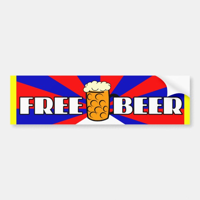 Free Beer Bumper Sticker (Front)