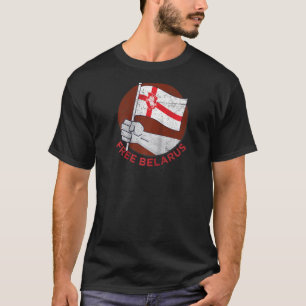 Free Belarus Vintage White Red Old Flag Pagonya Be T-Shirt