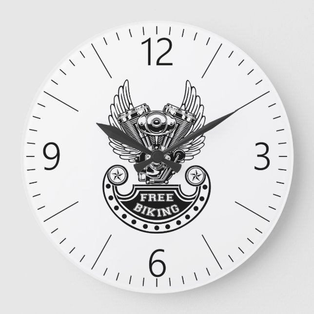 Free biking large clock (Front)