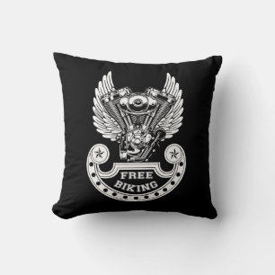 Free biking throw pillow