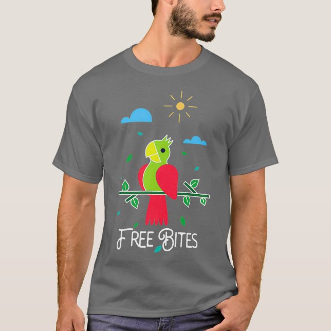 Free Bites Parrot Premium T-Shirt (Front)
