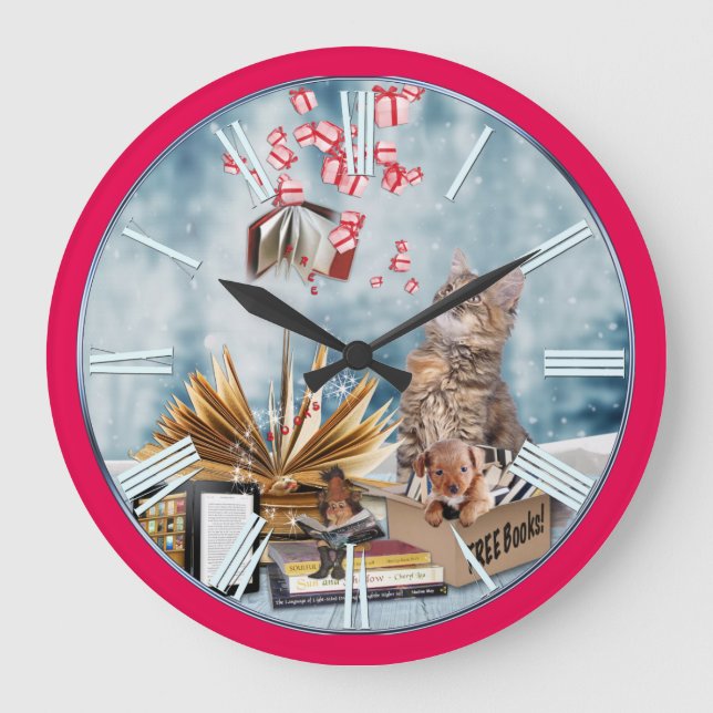 Free Books Large Clock (Front)