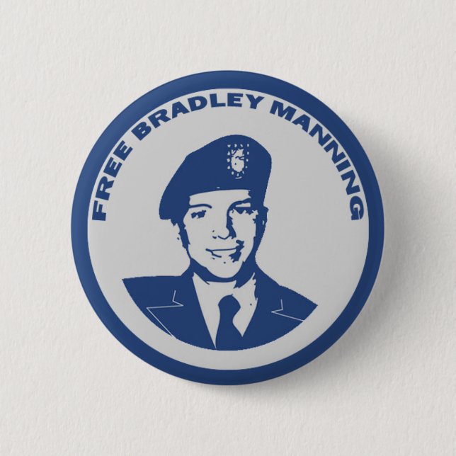 FREE Bradley Manning 2 Inch Round Button (Front)