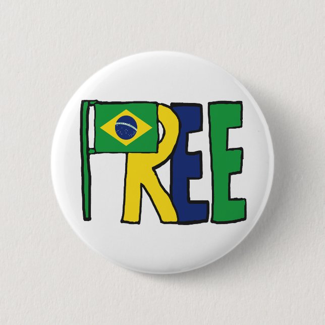 Free Brazil 2 Inch Round Button (Front)